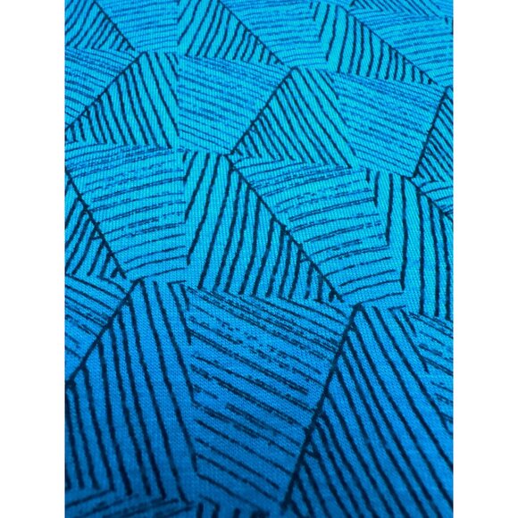 Apt 9 Modern Essential V Neck Short Sleeve Top Teal Geometric Pattern Rayon XLG - Picture 9 of 9